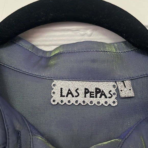 Las Pepas metallic button down shirt - Picture 2 of 3